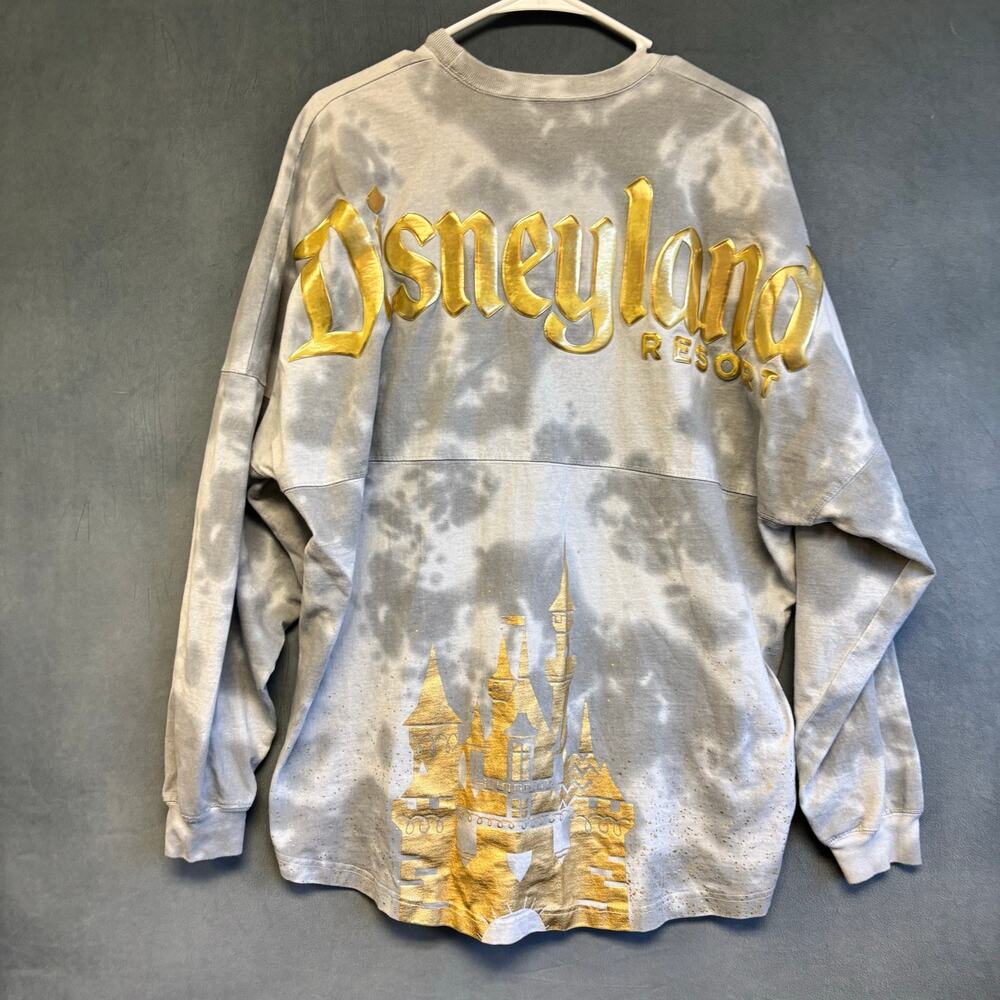 Disney Spirit Jersey Disneyland Resort Gray Gold Tie Dye XL Oversized